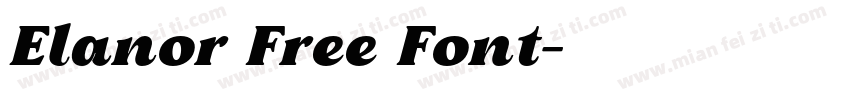 Elanor Free Font字体转换